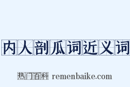 内人剖瓜词近义词是什么意思的图片